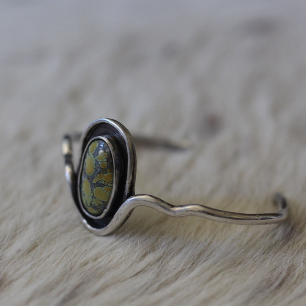 Blue moon turquoise cuff bracelet